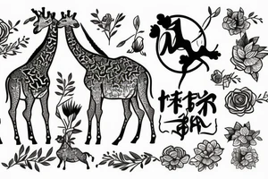 Giraffe tattoo idea
