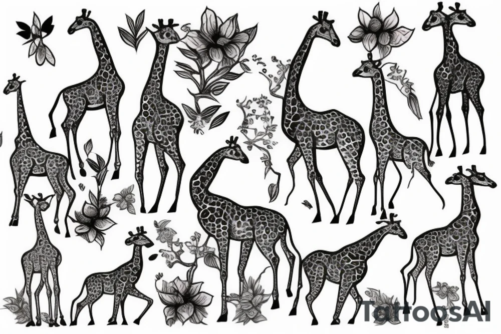 Giraffe tattoo idea