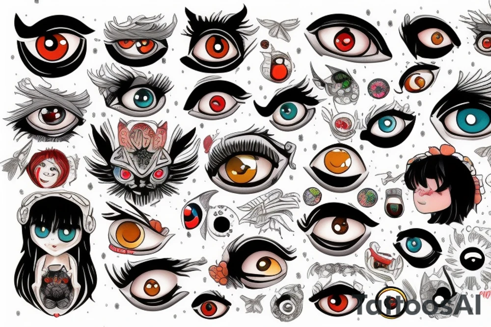 Big eyes tattoo idea