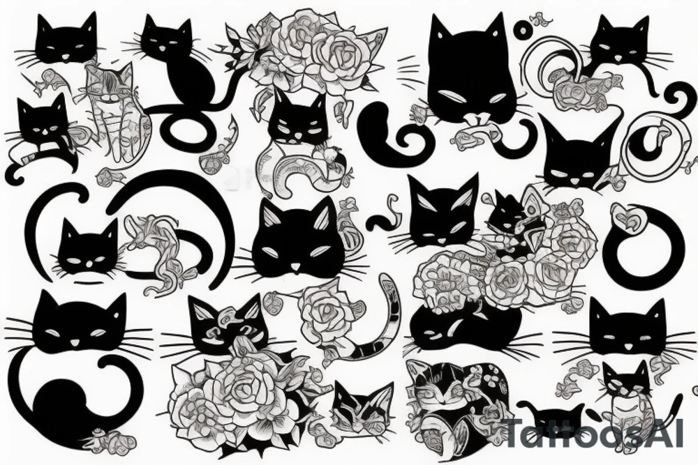 Cats japan tattoo idea