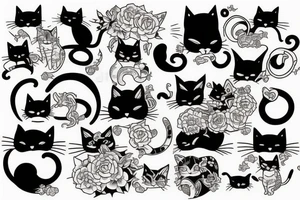 Cats japan tattoo idea