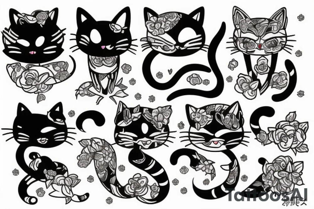 Cats japan tattoo idea