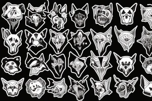 Scary dark dog tattoo idea