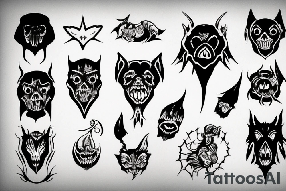 Scary dark dog tattoo idea