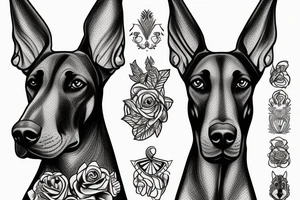Doberman tattoo idea