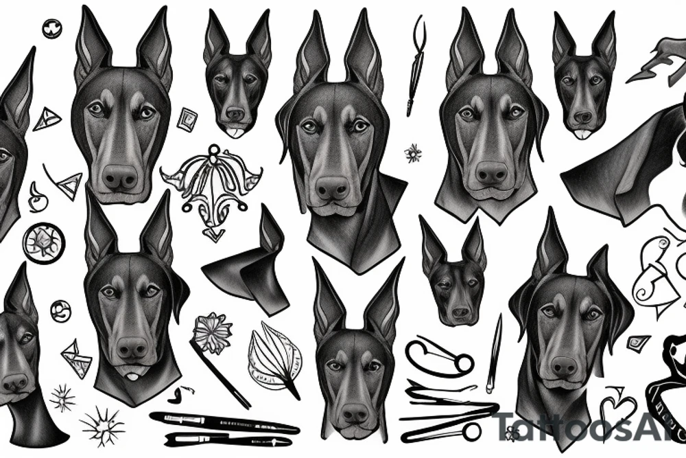 Doberman tattoo idea