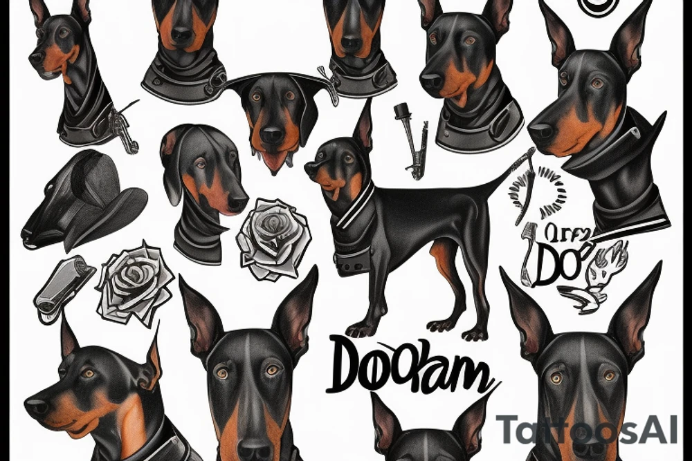 Doberman tattoo idea