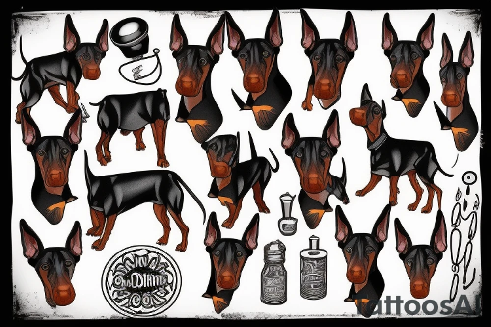 Doberman tattoo idea