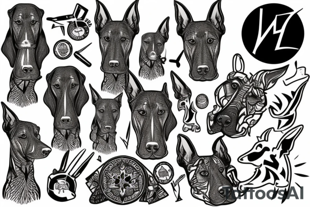 Doberman tattoo idea