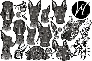 Doberman tattoo idea