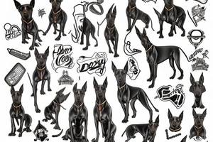 Doberman tattoo idea