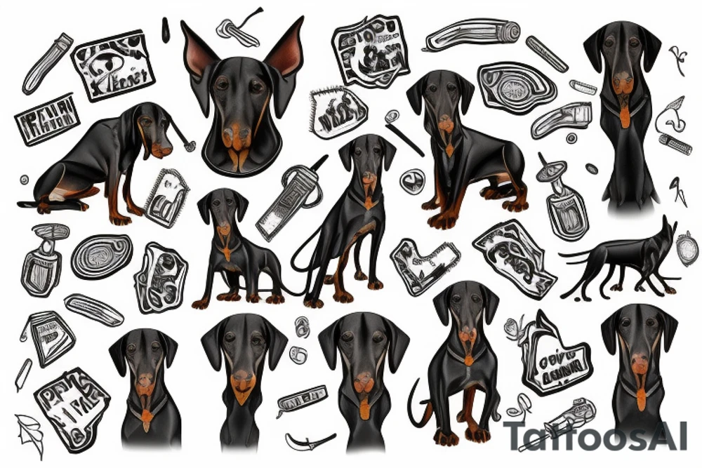 Doberman tattoo idea