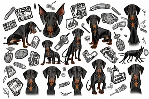 Doberman tattoo idea