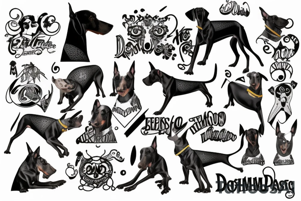 Doberman tattoo idea