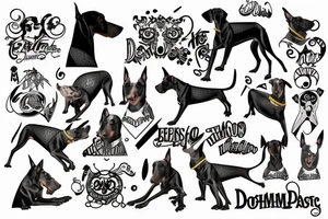 Doberman tattoo idea