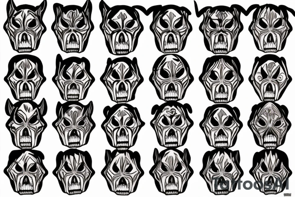 Doberman scary face tattoo idea
