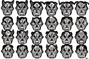Doberman scary face tattoo idea