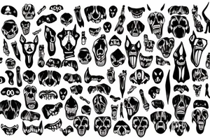 Doberman scary face tattoo idea