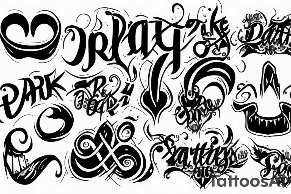 Dark smile tattoo idea