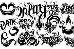 Dark smile tattoo idea