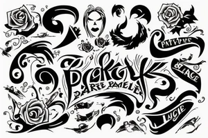 Dark smile tattoo idea