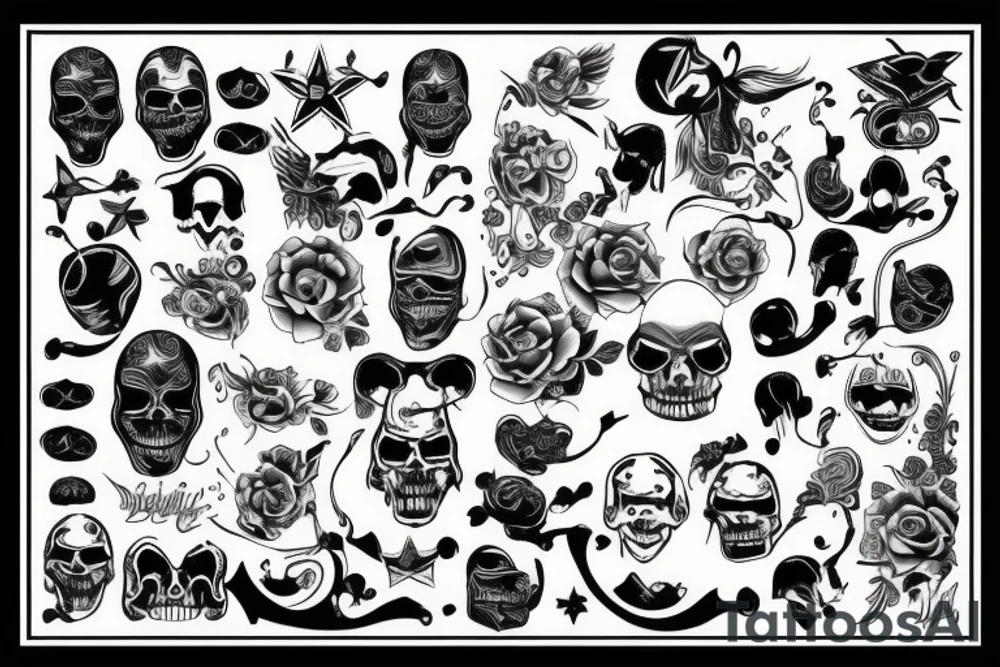 Dark smile tattoo idea
