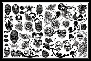 Dark smile tattoo idea