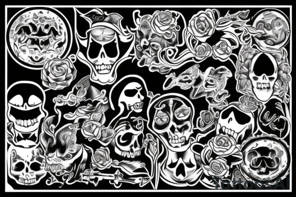 Dark smile tattoo idea