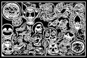 Dark smile tattoo idea