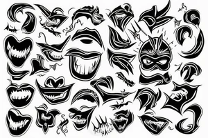 Dark smile tattoo idea