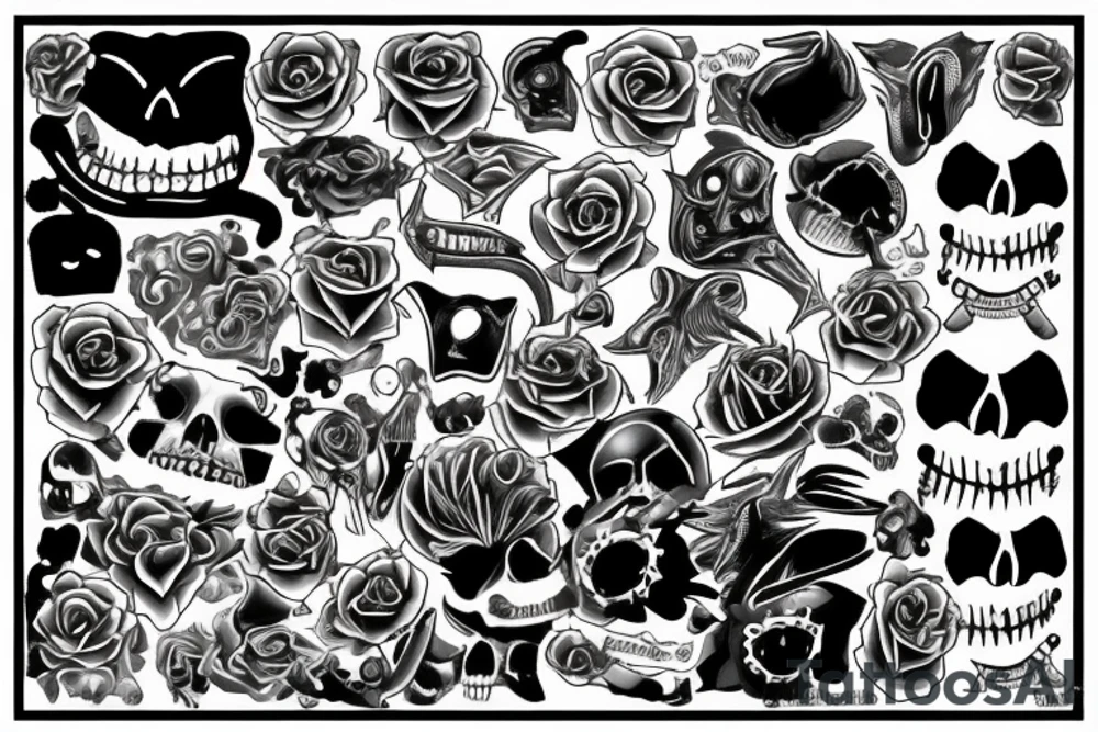 Dark smile tattoo idea
