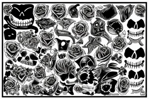 Dark smile tattoo idea
