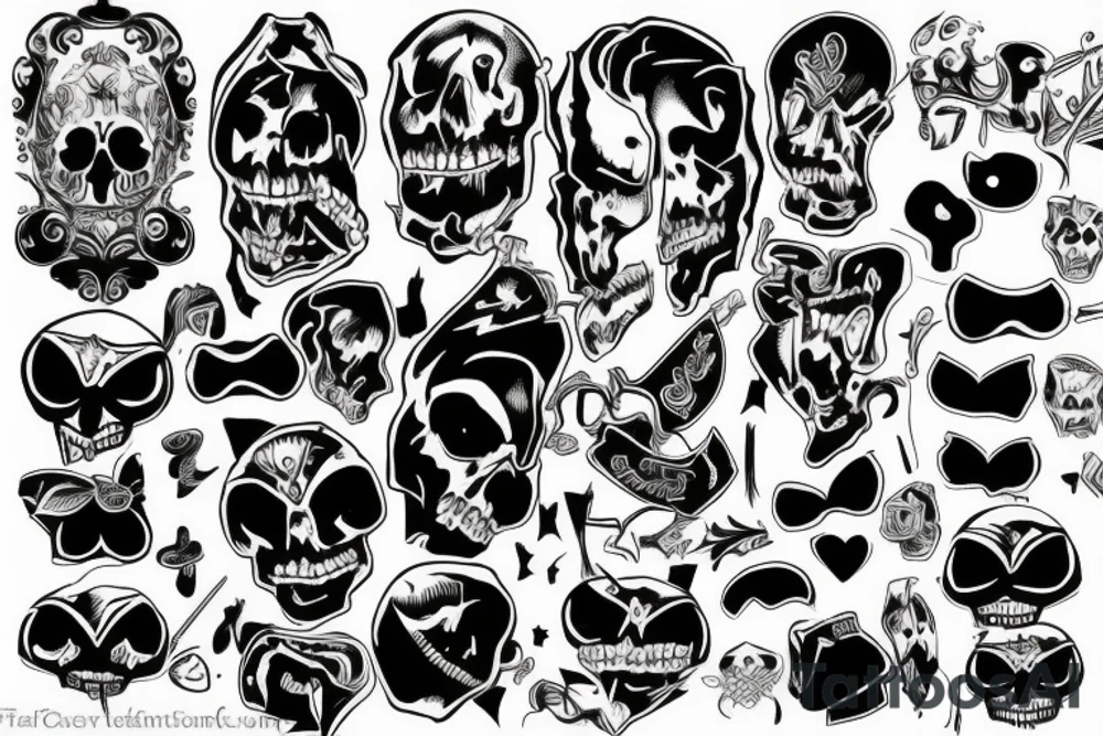 Dark smile tattoo idea