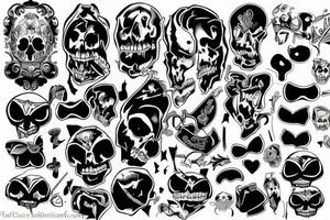 Dark smile tattoo idea