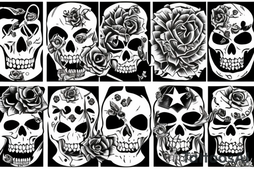 Dark smile tattoo idea