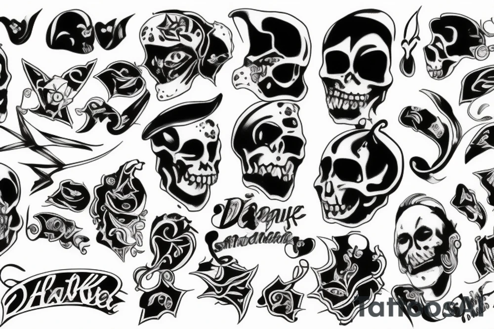Dark smile tattoo idea