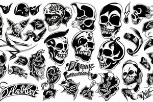 Dark smile tattoo idea