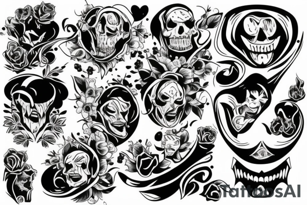 Dark smile tattoo idea