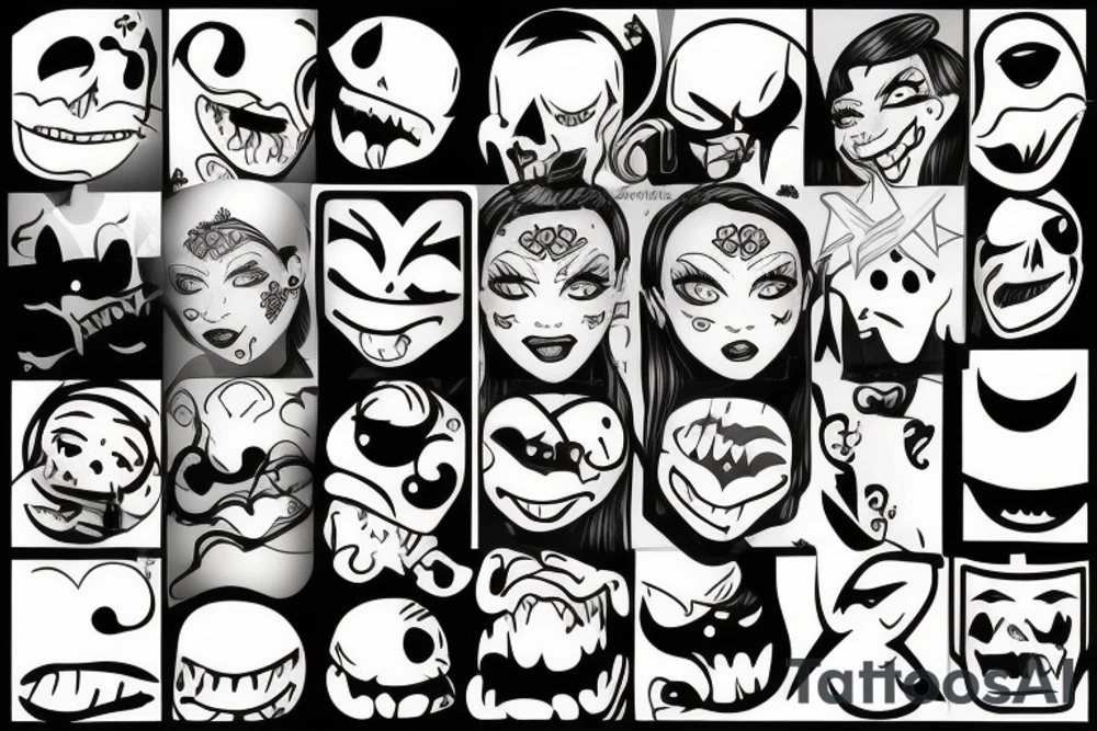 Dark smile tattoo idea