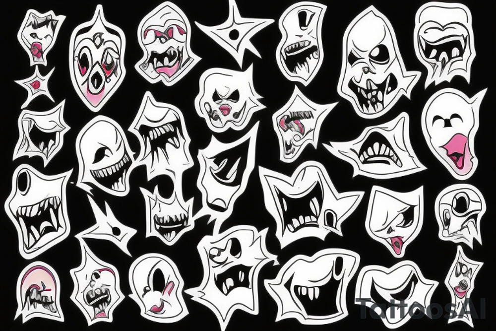 Dark smile tattoo idea