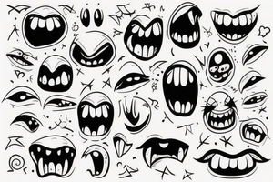 Dark smile tattoo idea