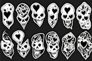 Broken dark heart scary tattoo idea