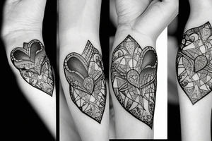 Broken dark heart tattoo idea
