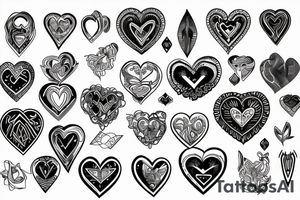 Broken dark heart tattoo idea
