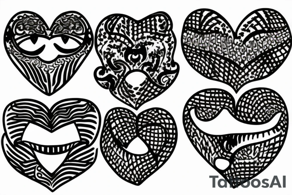 Broken smile dark heart tattoo idea