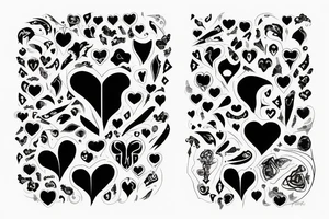 Broken smile dark heart tattoo idea