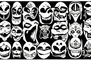 Broken smile dark tattoo idea