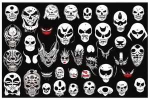 Dark scary mask tattoo idea