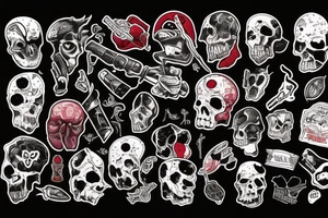 Bloody dark eye tattoo idea