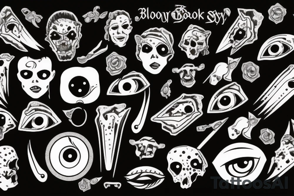 Bloody dark eye tattoo idea